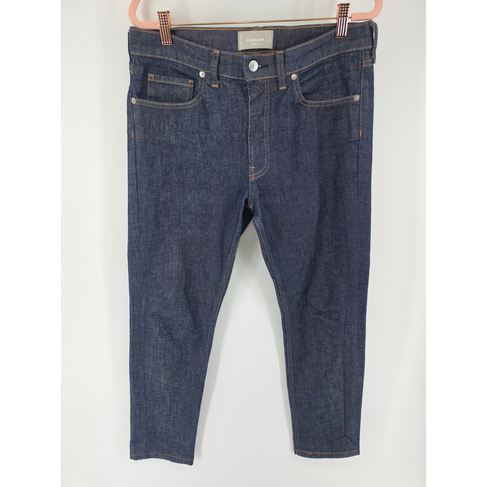 Everlane The Slim Jean Mens 32x30 Dark Indigo Blue Denim Stretch Pants RN139393